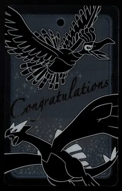 POKEMON CENTER JAPAN LIMITED GAME COMMEMORATIVE CONGRATULATIONS CARD LUGIA HO-OH - Image 5