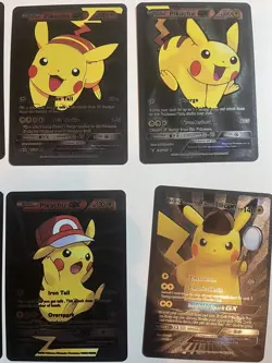 8 Card Lot Pikachu Vmax Black Foil Fan Art Pokemon Cards Free Shipping - Image 3