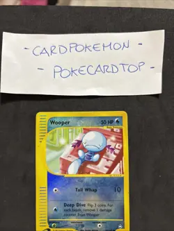 Pokemon Card Wooper 66/147-Aquapolis-Eng-Holo Reverse-Nm! - Image 2