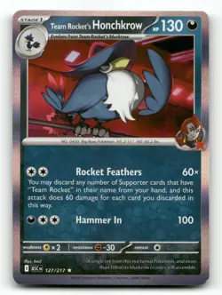 Team Rocket's Honchkrow 127/217 - ME: Ascended Heroes Holo - Pokemon Card NM/M - Image 1