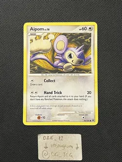Pokemon D&P Majestic Dawn - Aipom Lv.16 - Non Holo Common - 50/100 - VLP/LP - Image 1