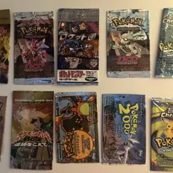 Vintage Pokemon Topps Booster Pack Bundle - Lugia Artwork - OPENED EMPTY - Image 4