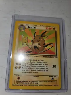 Raichu 29/62 - Fossil Set 1999 - Non-Holo Rare - WOTC Vintage Pokemon - LP/NM - Image 1
