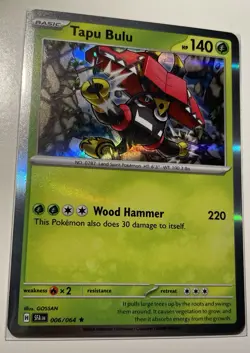 Tapu Bulu 006/064 S&V Shrouded Fable Holo Rare Pokemon Card - Image 1