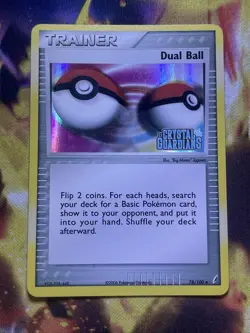 Dual Ball 78/100 Pokemon TCG EX Crystal Guardians Reverse Holo Stamped - Image 1