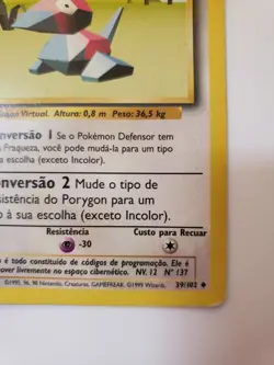 porygon 39/102 (Spanish) Uncommon Pokemon Base Set - Image 4