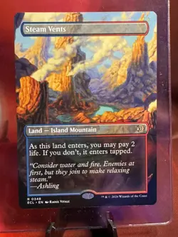 MTG ECL *Non-Foil Steam Vents (Borderless) 348 R NM Lorwyn Eclipsed Double-Sided - Image 1