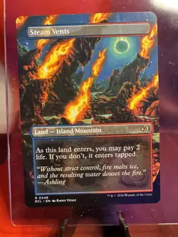 MTG ECL *Non-Foil Steam Vents (Borderless) 348 R NM Lorwyn Eclipsed Double-Sided - Image 2