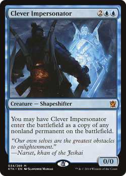 Clever Impersonator #34 (MP) Khans of Tarkir KTK Magic MTG - Image 1