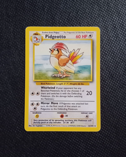 Pidgeotto Base Set 22/102 Regular Rare Pokemon TCG MP - Image 1
