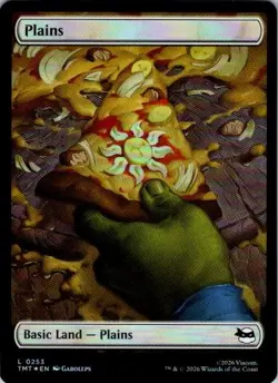 Plains (0253) Teenage Mutant Ninja Turtles LP MTG FOIL - Image 1