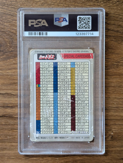 1997 Pokemon Pocket Monsters Carddass PSA 1 Checklist Bandai Charizard POOR - Image 2