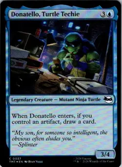 Donatello, Turtle Techie C Teenage Mutant Ninja Turtles 37 LP MTG FOIL - Image 1