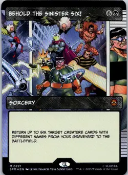 Behold the Sinister Six! (Borderless) M Marvel's Spider-Man 221 NM - Image 1