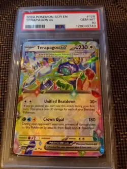 PSA 10 Terapagos ex 128/142 S&V Stellar Crown Double Rare Holo Pokemon TCG 2024 - Image 1