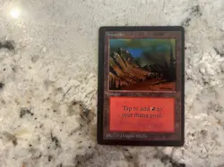 Mtg Beta Mountain - Magic the Gathering Beta Mountain Mtg Beta Miscut Played - Image 2