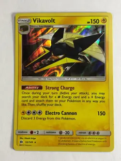 Pokemon TCG Sun & Moon Base Water Web Holographic Vikavolt 52/149 MP - Image 1