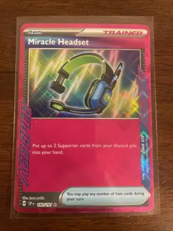 Miracle Headset Pokemon Pink Trainer 183/191 Holo Surging Sparks - Image 1