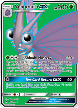 Venomoth GX 193/214 Rare Ultra Pokemon Unbroken Bonds NM - Image 3