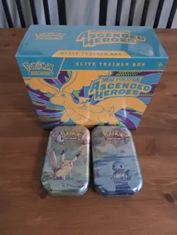 Pokemon TCG Ascended Heroes ETB & 2 Kanto Friends Mini Tins Bundle New-Sealed ✅ - Image 1
