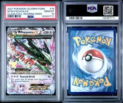 2021 POKEMON CELEBRATIONS M RAYQUAZA EX #76 CLASSIC COLLECTION PSA 10 - Image 1