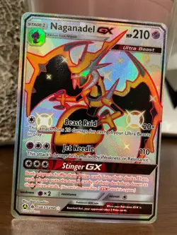 Pokemon TCG Naganadel GX SV63/SV94 Hidden Fates: Shiny Vault Holo Card NM - Image 1