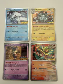 Pokemon Surging Sparks Build & Battle Prerelease Decks Promo Cards (4) - Image 1