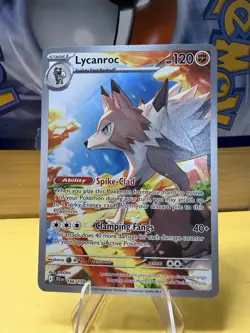 Lycanroc 166/159 Secret Rare Holo SV09 Journey Together Pokemon Card NM - Image 1