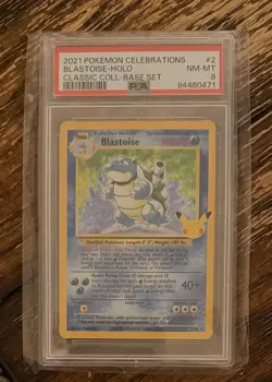 POKEMON 2021 Celebrations BLASTOISE Holo Classic Coll Base Set #2 PSA 8 RARE - Image 1