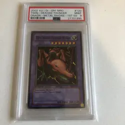 Yu-Gi-Oh! - 2002 Twin-Headed Thunder Dragon 1st Edition - MRD-120 - PSA 9 - Mint - Image 1
