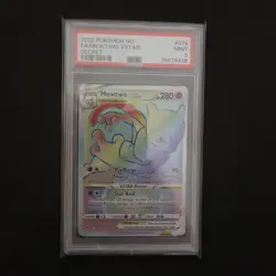 Pokemon Go Mewtwo VSTAR Rainbow Secret Rare TCG Card 079/078 - Image 1