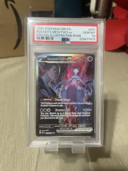 Pokemon Team Rocket's Mewtwo ex 231/182 Destined Rivals Special Illustration PS… - Image 1