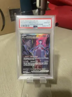 Pokemon Team Rocket's Mewtwo ex 231/182 Destined Rivals Special Illustration PS… - Image 3