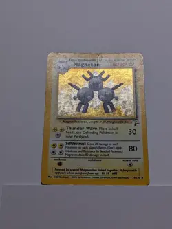 Magneton 9/130 Holo Rare Base Set 2 Pokemon Card - HP - Image 2