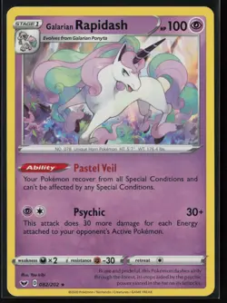 Galarian Rapidash 082/202 Pokemon Sword & Shield Rare Lightly Played - Image 1
