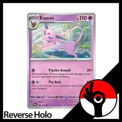 Pokemon TCG: Obsidian Flames - Reverse Holo - 086/197 - Espeon - Image 1