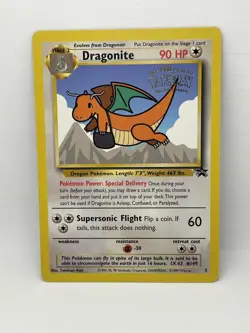 1999 Pokemon WB Kids Presents Dragonite Movie Promo #5 WOTC LP STAMPED - Image 1