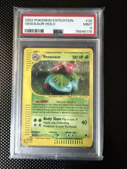 2002 POKEMON EXPEDITION #30 VENUSAUR-HOLO PSA 9 - Image 1