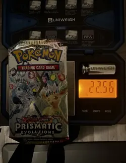 Heavy 22.56g Pokemon TCG Prismatic Evolutions Booster Pack ✅ potential god packU - Image 1
