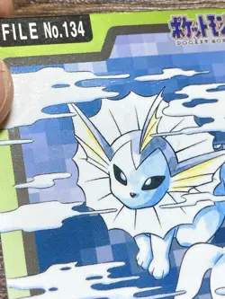 Pokemon Carddass Card Vaporeon File No.134 Bandai Pocket Monsters 1997 - Image 3