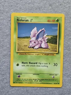Pokemon TCG Nidoran Base Set 55/102 Regular Unlimited Common - Image 1