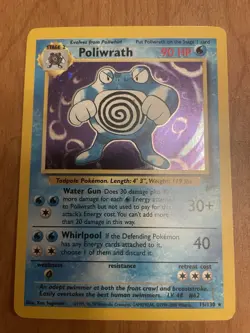 Poliwrath Base Set 2 Holo Unlimited Rare Pokemon TCG Card - Image 1