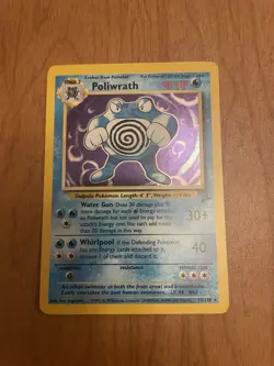 Poliwrath Base Set 2 Holo Unlimited Rare Pokemon TCG Card - Image 2