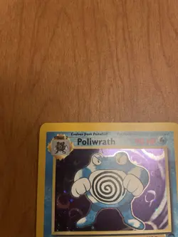 Poliwrath Base Set 2 Holo Unlimited Rare Pokemon TCG Card - Image 3