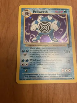 Poliwrath Base Set 2 Holo Unlimited Rare Pokemon TCG Card - Image 5