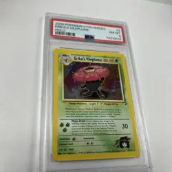 Pokemon TCG Erika's Vileplume Gym Heroes 5/132 Holo Unlimited- PSA 8 - Image 2