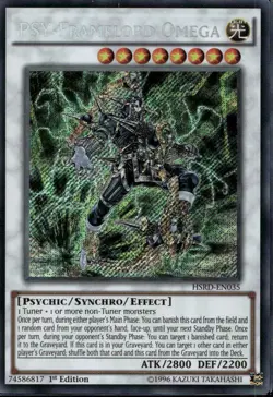 PSY-Framelord Omega 1st Ed Secret Rare HSRD-EN035 Yu-Gi-Oh! - Image 1