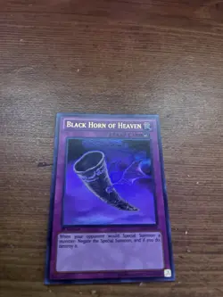 Yu-Gi-Oh Black Horn of Heaven LCJW-EN297 Ultra Rare 1st Edition - Image 1
