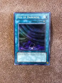 Veil of Darkness - GLAS-EN088 - Secret Rare 1st Edition Yugioh VLP - Foil Bleed - Image 1