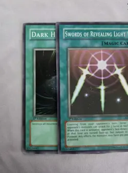 Yu-Gi-Oh Dark Hole LOB-E041 1st Edition FADED Misprint HP Super Rare English - Image 4